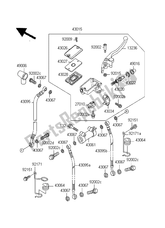 Todas las partes para Cilindro Maestro Delantero de Kawasaki ZR 7 750 1999