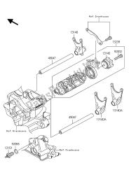 tambour de changement de vitesse et fourchette de changement de vitesse