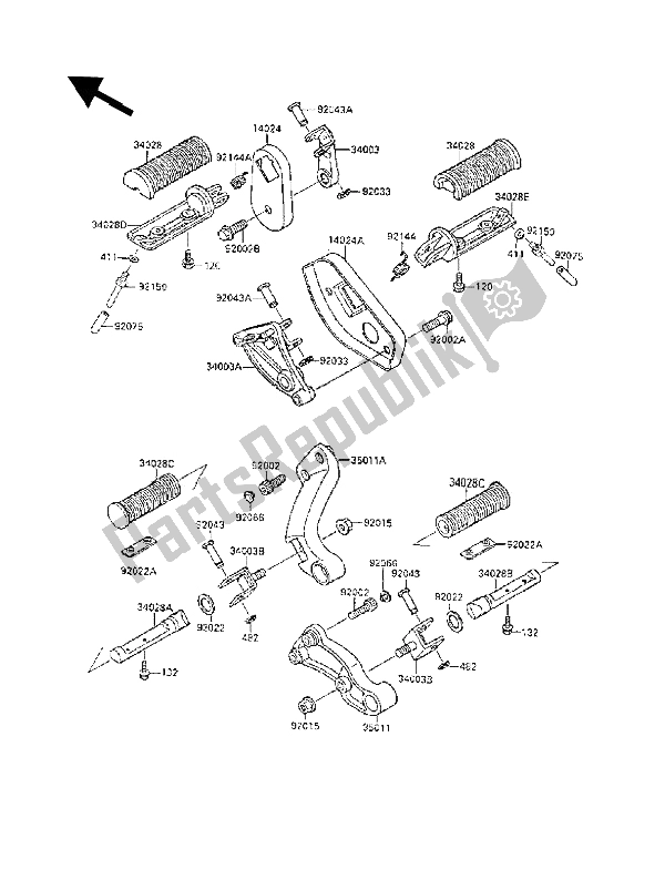 Tutte le parti per il Passo del Kawasaki VN 15 SE 1500 1991