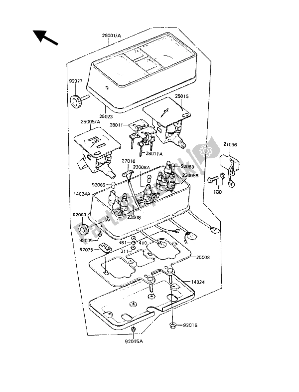 Tutte le parti per il Meter (s) del Kawasaki Z 1300 1988