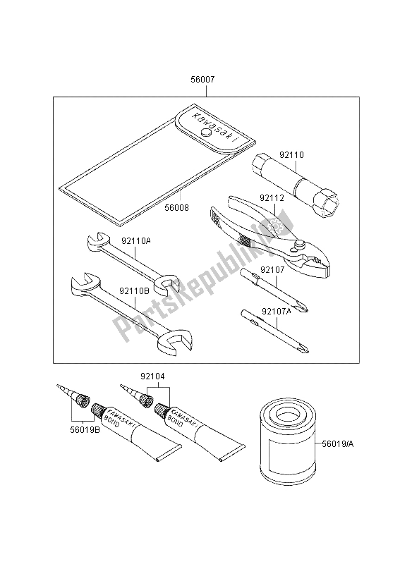 All parts for the Owners Tools of the Kawasaki Eliminator 600 1995
