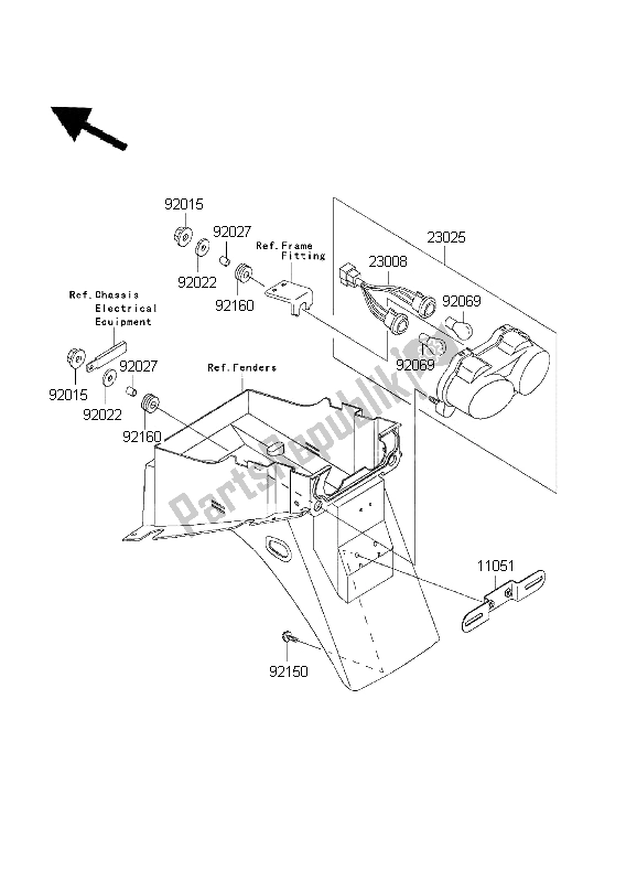 Todas las partes para Luz De La Cola de Kawasaki ZR 7S 750 2001
