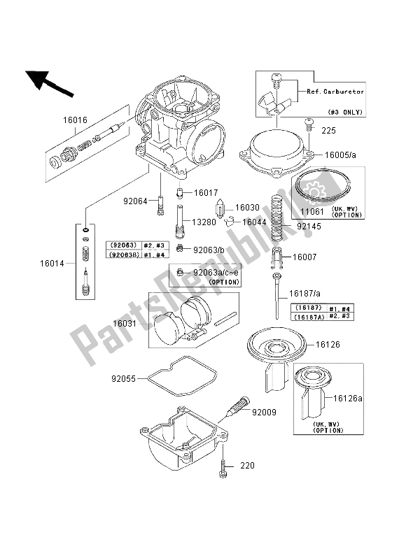 All parts for the Carburetor Parts of the Kawasaki ZRX 1200S 2002