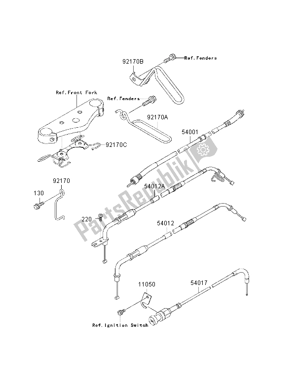 All parts for the Cables of the Kawasaki VN 1500 Drifter 2000