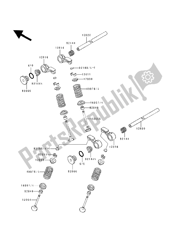 Todas las partes para Válvula de Kawasaki ZXR 400 1991