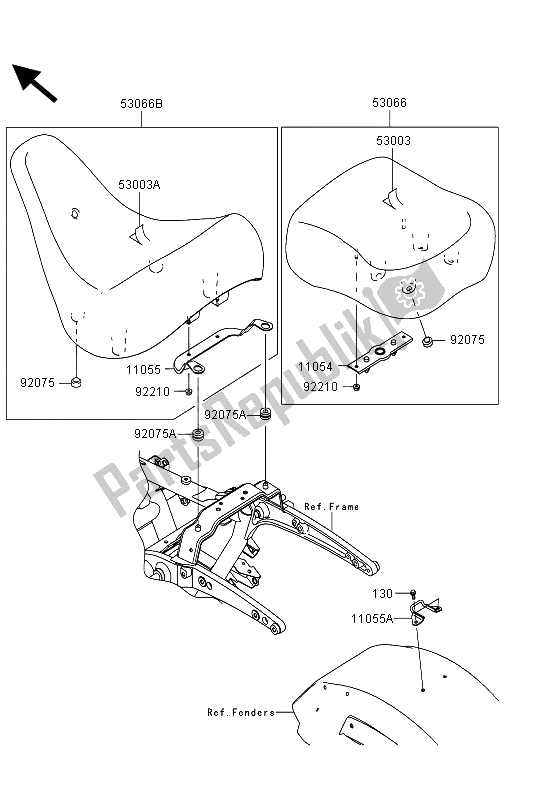 Tutte le parti per il Posto A Sedere del Kawasaki VN 1700 Classic Tourer ABS 2013
