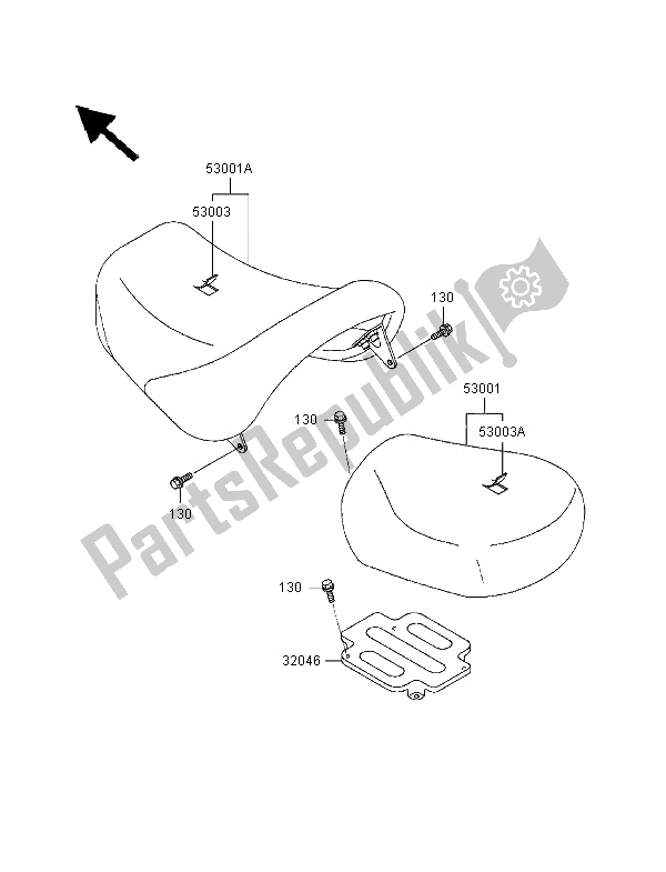 Toutes les pièces pour le Siège du Kawasaki VN 1500 Classic Tourer FI 2000