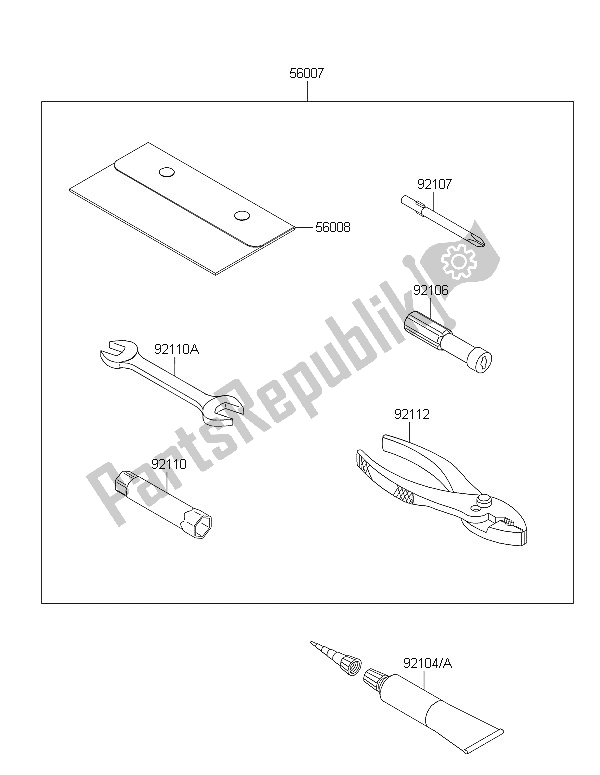 Tutte le parti per il Strumenti Proprietari del Kawasaki D Tracker 150 2016