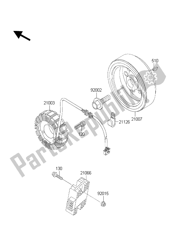 All parts for the Generator of the Kawasaki KLR 650C 2004