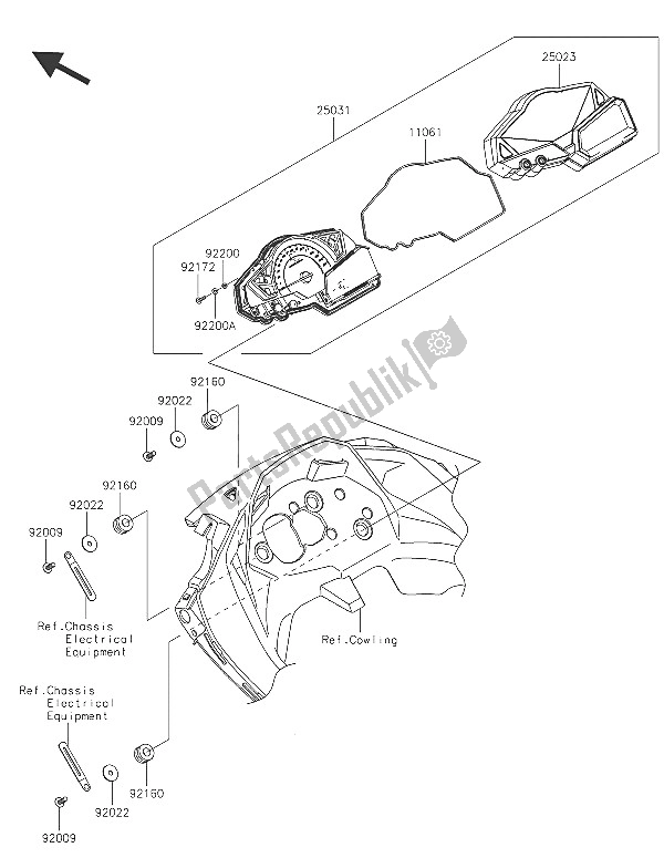 All parts for the Meter(s) of the Kawasaki Ninja 300 2016