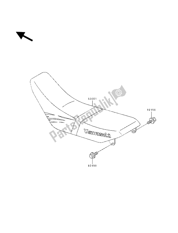 Tutte le parti per il Posto A Sedere del Kawasaki KDX 125 1993