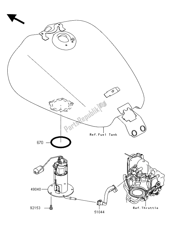 Toutes les pièces pour le Pompe à Essence du Kawasaki VN 1700 Voyager ABS 2012