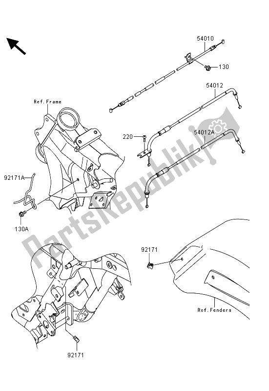 Tutte le parti per il Cavi del Kawasaki VN 1700 Voyager Custom ABS 2013