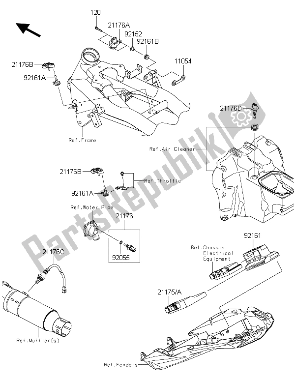 All parts for the Fuel Injection of the Kawasaki Z 800 ABS 2015