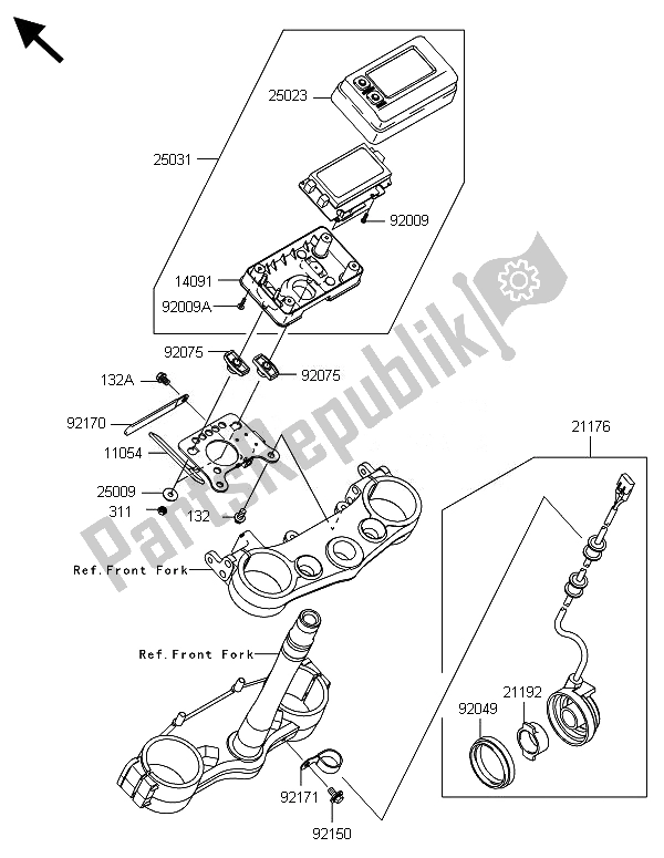 Alle onderdelen voor de Meter (s) van de Kawasaki KLX 450R 2014