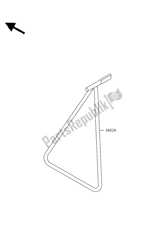 All parts for the Stand of the Kawasaki KX 125 2006