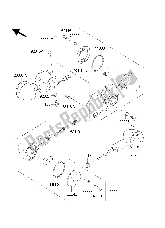 All parts for the Turn Signals of the Kawasaki VN 800 Classic 2004