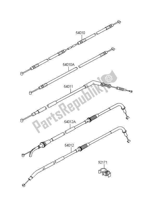 Wszystkie części do Kable Kawasaki Z 750 2007