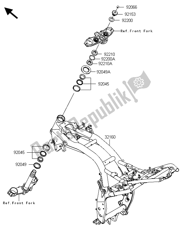 Todas as partes de Quadro, Armação do Kawasaki Z 800 ADS 2013