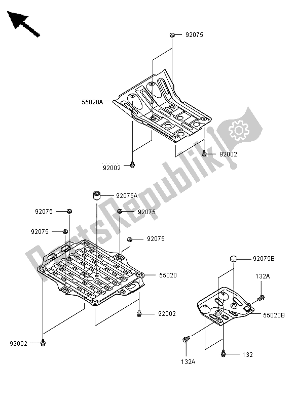 All parts for the Optional Parts (guards) of the Kawasaki KVF 650 4X4 2011