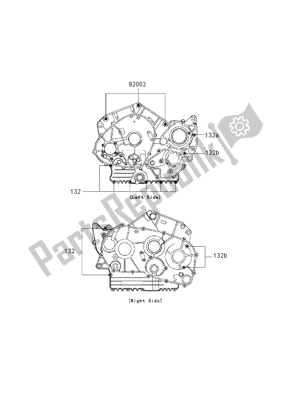 All parts for the Crankcase Bolt Pattern of the Kawasaki VN 800 Drifter 2000