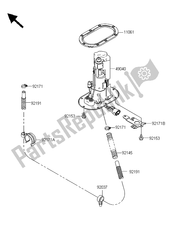 Todas las partes para Bomba De Combustible de Kawasaki Ninja ZX 12R 1200 2006