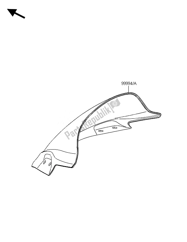 Wszystkie części do Akcesoria (szyba Przednia) Kawasaki Ninja 300 2014