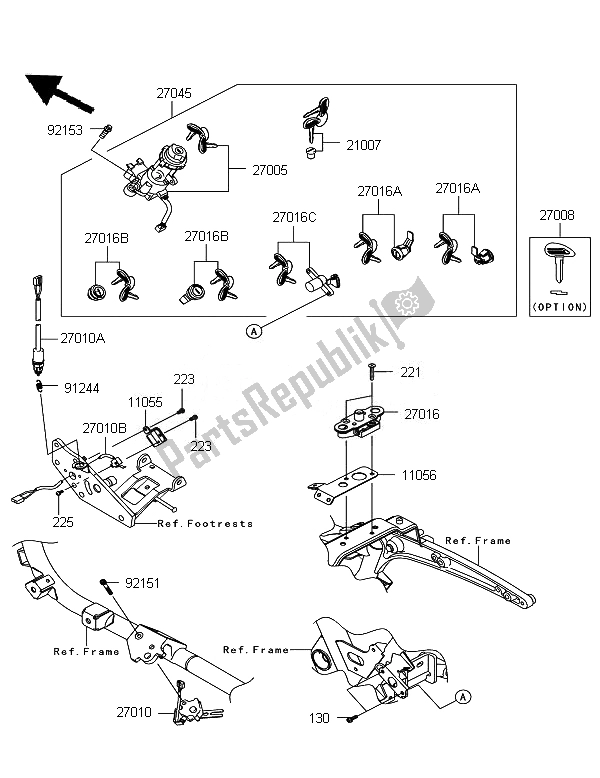 Tutte le parti per il Interruttore Di Accensione del Kawasaki VN 1700 Voyager Custom ABS 2011