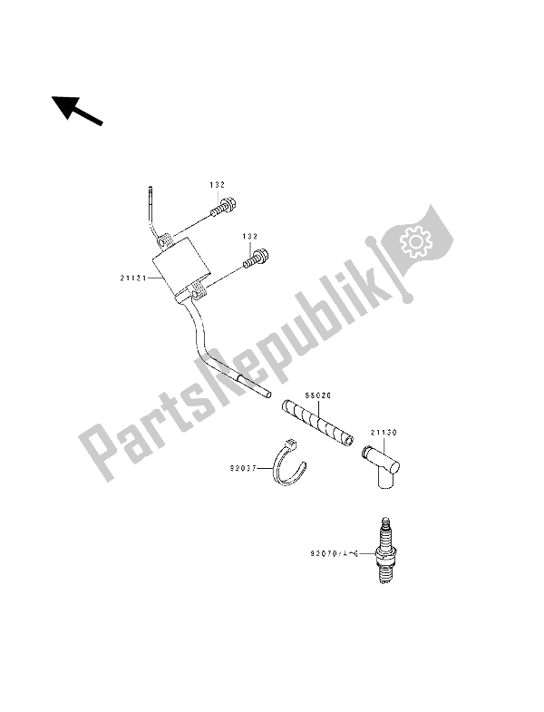 All parts for the Ignition System of the Kawasaki KX 100 1993