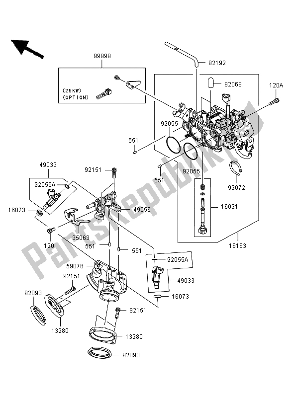 All parts for the Throttle of the Kawasaki VN 900 Classic 2009