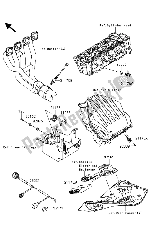 All parts for the Fuel Injection of the Kawasaki Z 1000 SX ABS 2013