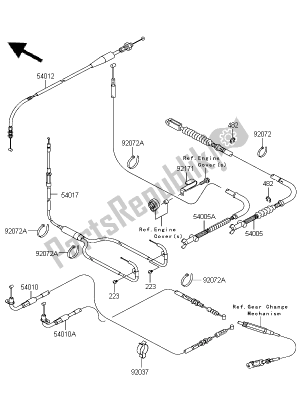 Wszystkie części do Kable Kawasaki KFX 700 KSV 700B6F 2006