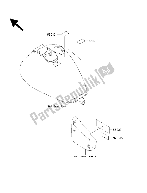 All parts for the Labels of the Kawasaki VN 1500 Drifter 2000