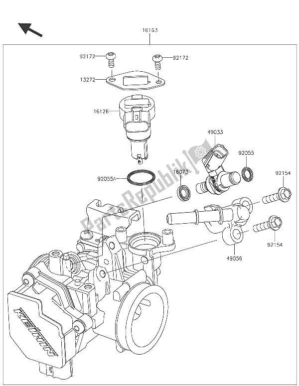 All parts for the Throttle of the Kawasaki Z 250 SL ABS 2016