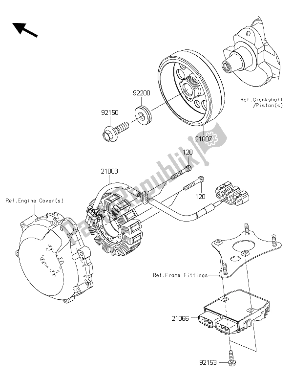 All parts for the Generator of the Kawasaki 1400 GTR ABS 2015