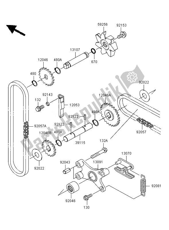 Toutes les pièces pour le Pompe à Eau du Kawasaki VN 1600 Mean Streak 2007