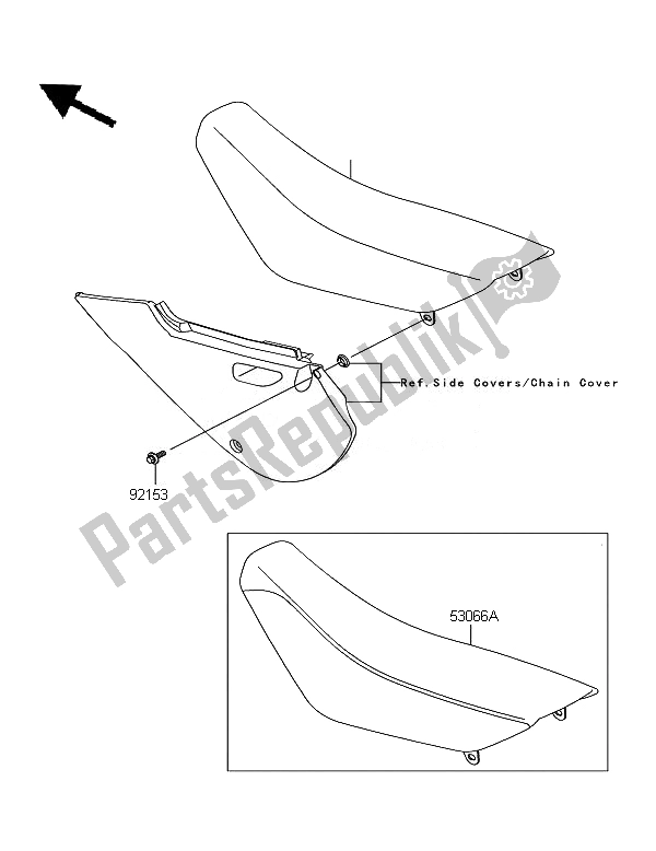 All parts for the Seat of the Kawasaki KLX 110 2007