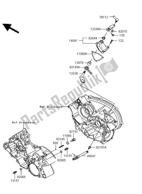 All parts for the Gear Change Mechanism of the Kawasaki KVF 650 4X4 2007