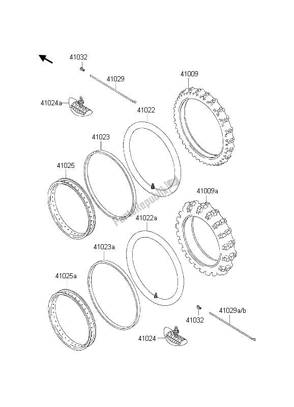 All parts for the Tires of the Kawasaki KLX 300R 2002