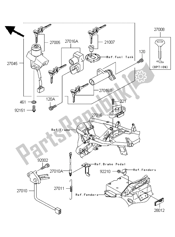 Tutte le parti per il Interruttore Di Accensione del Kawasaki ZRX 1200R 2004