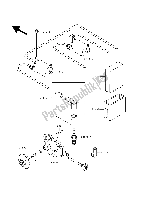 Todas las partes para Sistema De Encendido de Kawasaki Zephyr 550 1993