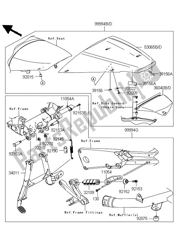 All parts for the Optional Parts of the Kawasaki ZZR 1400 ABS 2008