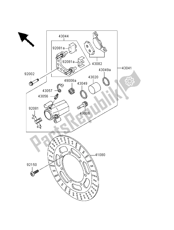 Todas las partes para Freno Frontal de Kawasaki EN 500 2000