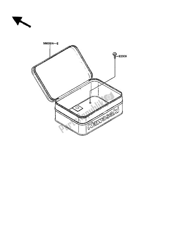 Alle onderdelen voor de Accessoire van de Kawasaki KLR 250 1987