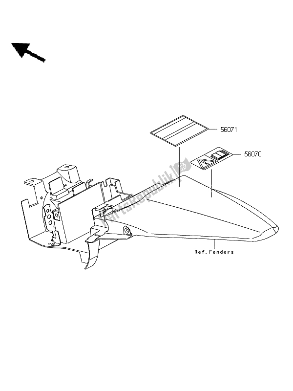 Alle onderdelen voor de Etiketten van de Kawasaki KLX 110 2012