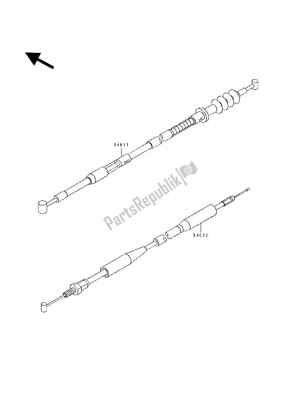 All parts for the Cable of the Kawasaki KX 80 SW LW 1992