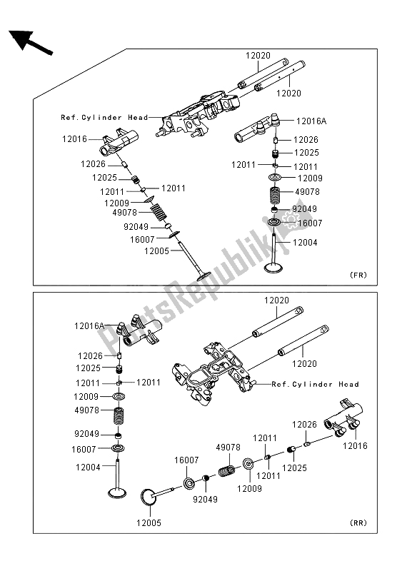 All parts for the Valve(s) of the Kawasaki VN 1700 Voyager ABS 2009
