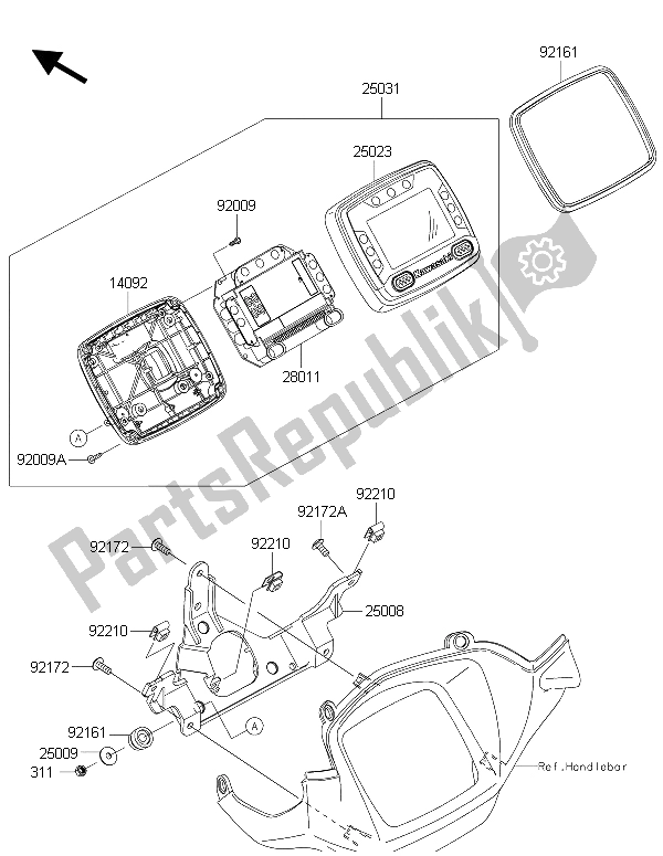 All parts for the Meter(s) of the Kawasaki Brute Force 750 4X4I EPS HFF 2015