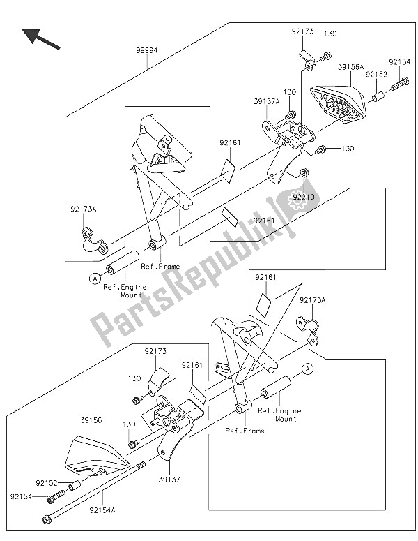 All parts for the Accessory (engine Slider) of the Kawasaki Ninja 250 SL ABS 2016