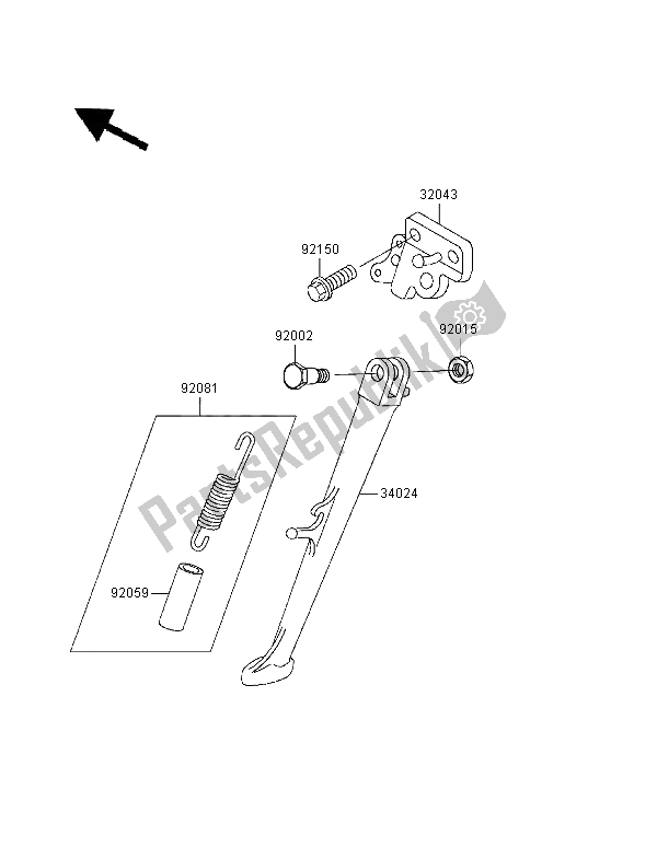 Toutes les pièces pour le Supporter du Kawasaki ZXR 400 1999